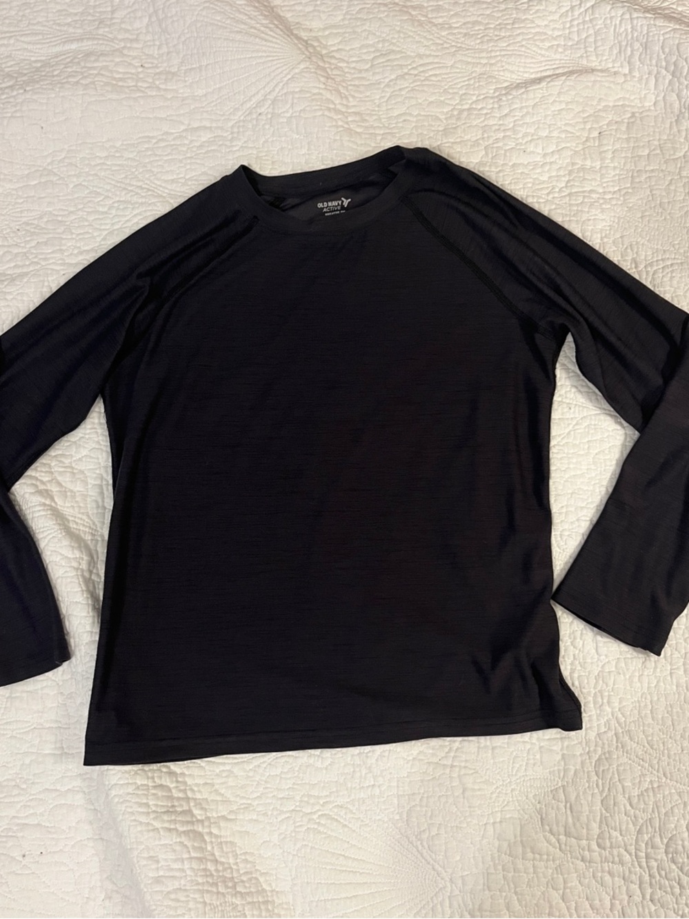 Boys 8 Old Navy Black Active Long Sleeve Top